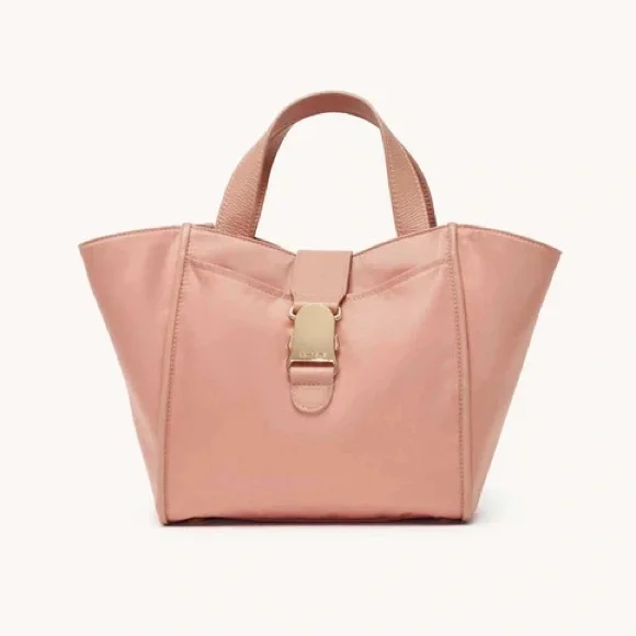 🆕 Senreve Rose Pink & Gold Strati Shopper with Removable Leather Shoulder Strap - Picture 10 of 16